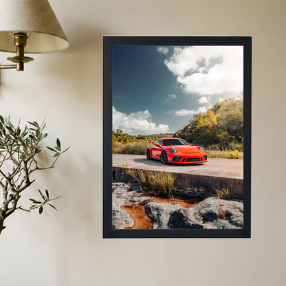 Porsche 911 'Exotic Orange' Poster