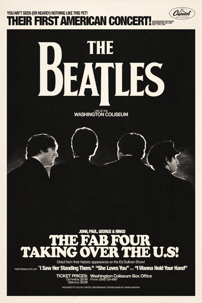 The Beatles 'Fab Four Takes U.S.' Poster
