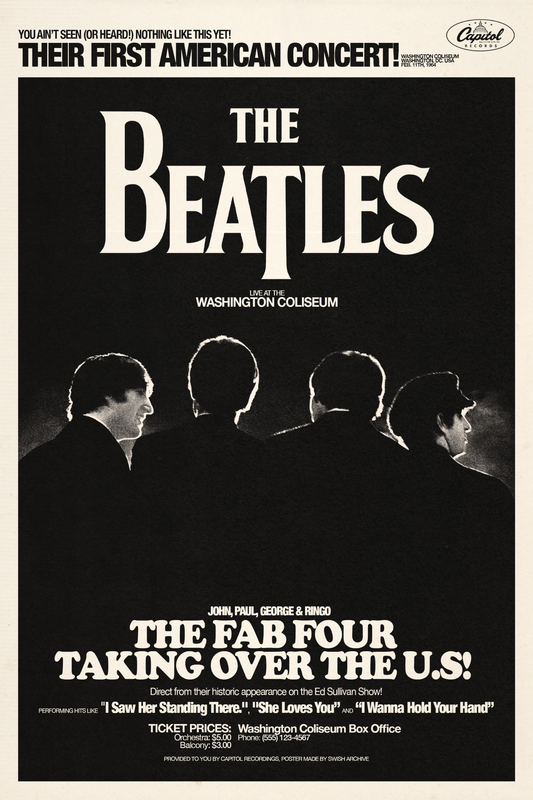 The Beatles 'Fab Four Takes U.S.' Poster