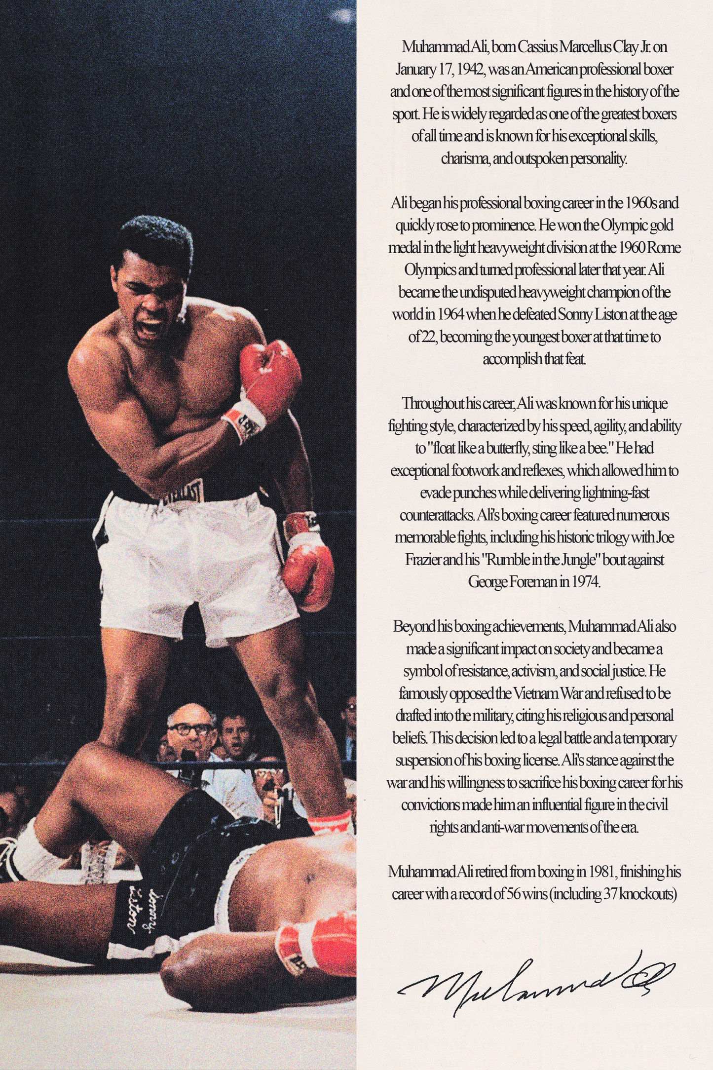 Muhammad Ali 'Biography' Poster