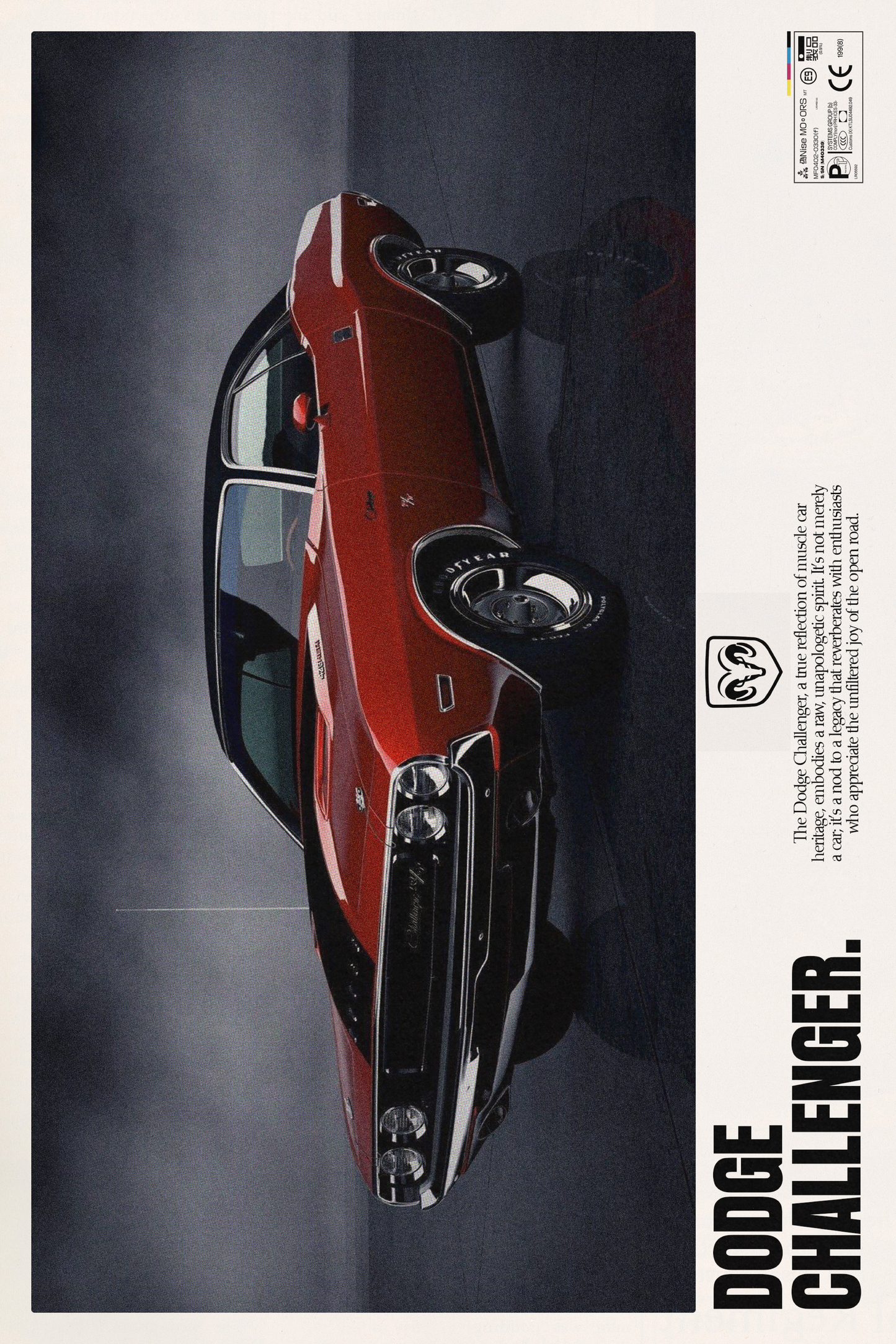 Vintage Dodge Challenger Poster