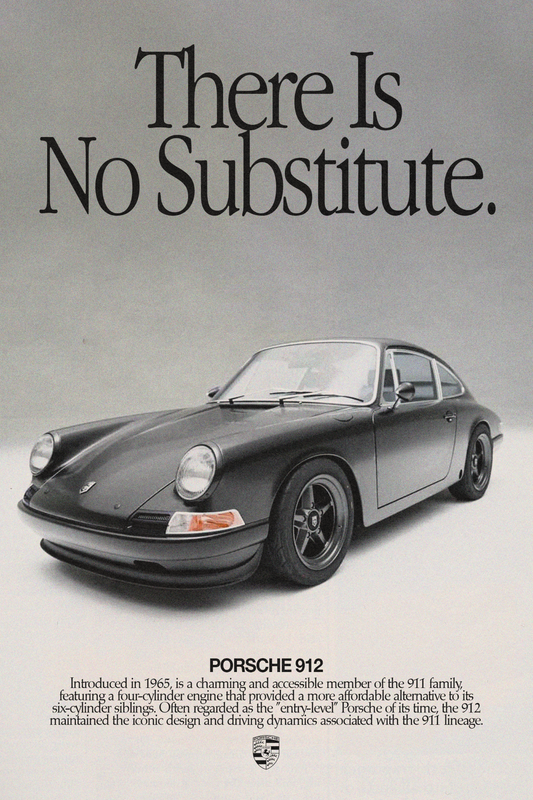 Porsche 912 'No Substitute' Poster V2