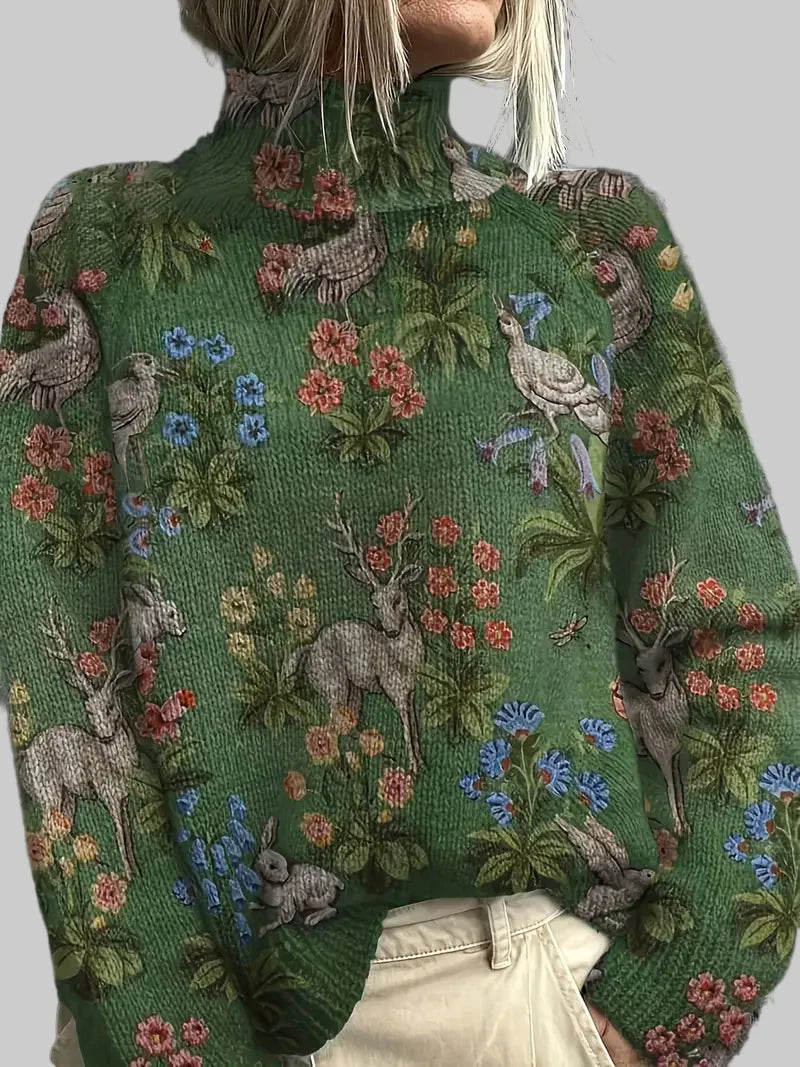 ALINA™ | Forest-Inspired Knitted Sweater